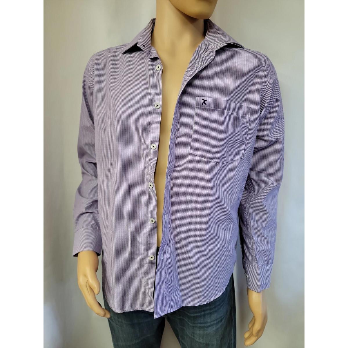The Privilege Club Slim Fit Mens Purple Gingham Check Shirt 40cms $799#Wm1